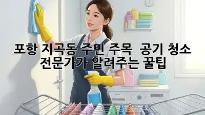 포항 지곡동 주민 주목! 🏡 공기 청소 전문가가 알려주는 꿀팁 🍯