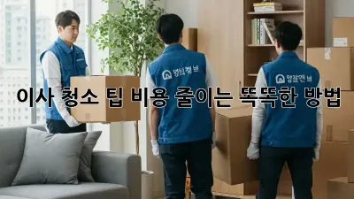 이사 청소 팁: 비용 줄이는 똑똑한 방법